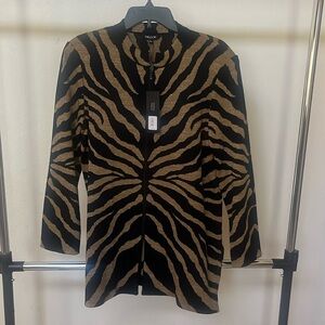 A Misook jacket fade resistant wrinkle free colors black and gold size L